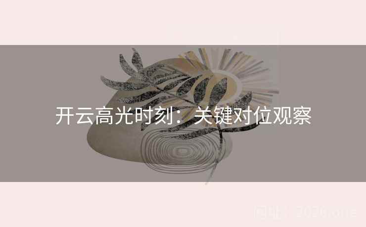 开云高光时刻:关键对位观察 第1张 开云高光时刻:关键对位观察 第1张